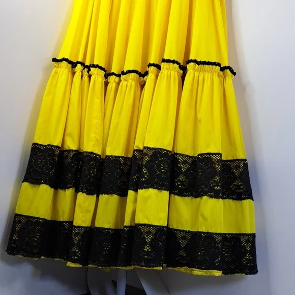 Vintage Desert Flower Orginals 70's Fiesta Dress Outfit Waist 35" Size M-L - Picture 3 of 15